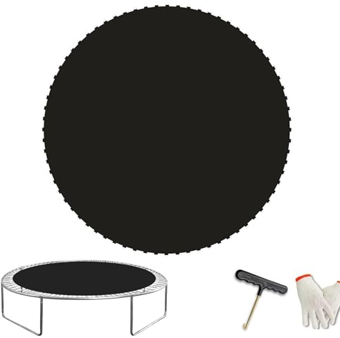 CIDNN Replacement Trampoline Mat, Heavy-Duty, UV-Resistant & Durable Bounce Pad for 15 ft Round Trampolines - Perfect for Safe & Fun Jumping (Fits 96 V-Hooks, 7 Springs, Spring Not Included)