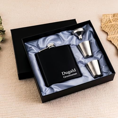 Flasque En Acier Inoxydable Pour Homme D'honneur, Flasque Personnalisée Avec Gravure Du Nom Et De La Date, Cadeau De Mariage Pour Homme D'honneur