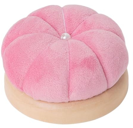 Puntaspilli compatto a forma di zucca, accessorio per tavolo da ricamo da ufficio, rosso