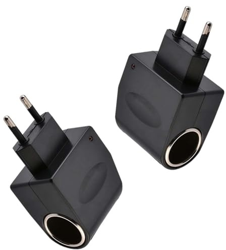 CDDCWZ 2 Pièces Adaptateur Allume-Cigare 110-240 V vers 12 V | convertisseur CA vers CC avec Prise Europäischer, pour enregistreur de Conduite.