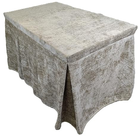 Genérico Ropa de Mesa Camilla Tejido Rústico Terciopelo Elegante Extragrueso Varias Medidas 110x70 120x70 130x80- Enaguillas, Enaguas, Ropa Chenilla (Beige Oscuro, 110x70)