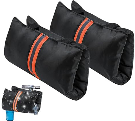 Penlimly Coperture Per Rubinetti Esterni Per Inverno | 2 Pezzi Manicotto per Rubinetto - 13,2 x 9,4 cm Coperture Invernali Antigelo Da Esterno Con Strisce Riflettenti | per Giardino Patio Casa