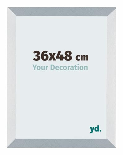 yd. Your Decoration - Marco para Puzzle 36x48 - Aluminio Cepillado - Marco para Puzzle 500-1000 piezas - MDF Marco de foto - Mura
