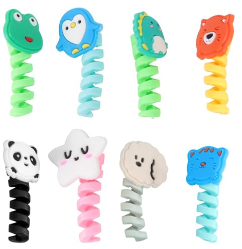 Holibanna Cartoon Cable Winders Anti-Cracking Data Wire Protectors Silicone Cable Organisers for Desk Management