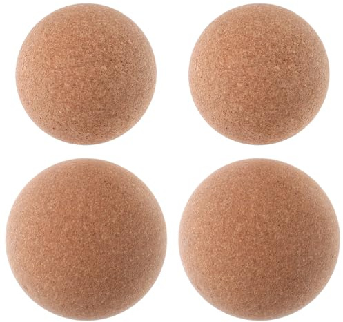 GOOHOCHY Lot de 4 Balles de Massage en Liège 60Mm 70Mm Rouleaux Thérapeutiques pour Fascias Muscles et Pieds Massage Profond pour Yoga Relaxation Musculaire et Physiothérapie