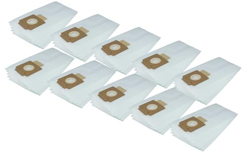 vhbw 50x Sacs compatible avec Kärcher T 10/1 | T 10/1 Adv, BV 5/1, BV 5/1 BP, DS 5300 aspirateur - 33,5cm x 18,5cm blanc