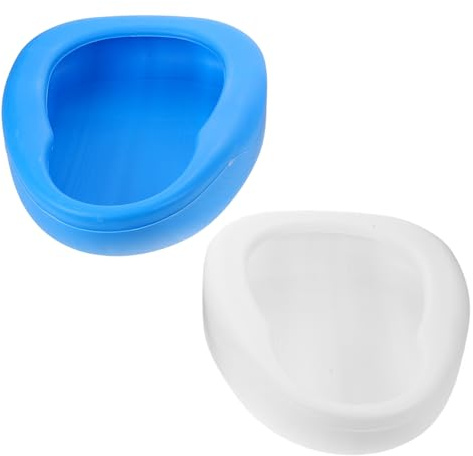 Healeved 2 Pezzi Padella per Letto in Plastica Spessa Bordo Largo e Fondo Rinforzato, per Anziani Uomini e Donne, Adatta per Uso Domestico in Bagno