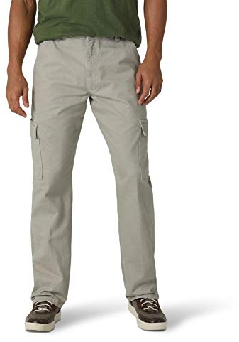 Wrangler Authentics Cargobyxor i twill för män med avslappnad passform (Logan), 40W / 32L