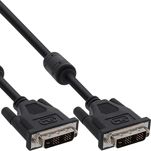 InLine 17765 DVI-D Kabel, digital 18+1 Stecker / Stecker, Single Link, 2 Ferrite, 5m