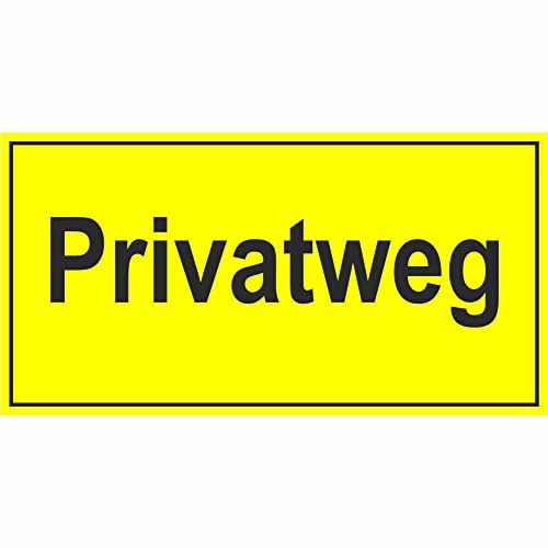 Indigos UG - Schild Privatweg HinweiSchild Grundbesitzkennzeichnung, 33x17 cm - Warnung - Sicherheit - Hotel, Firma, Haus - Aluverbundplatte 3mm - Hinweisschild - Warnschild