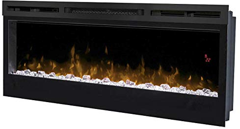 DIMPLEX - Chimenea eléctrica Prism 34 - Chimenea de Pared - Iluminación LED - Efecto de Llama Optiflame - Función de calefacción - Mando a Distancia y Temporizador de Espera incluidos, Color Negro
