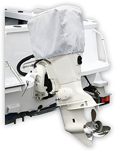 Oceansouth Outboard Cover (60PS - 100PS, Grau) außenbordmotor Deni Abdeckung bootszubehör außenborder ps Boot Motor e persenning Boat Accessories aussenborder aussenbordmotor bootzubehör