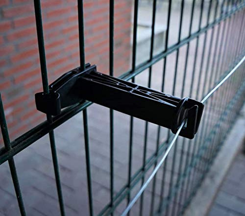 Isolator für Doppelstabmattenzaun Elektrozaun, 25 Stück | Gartenzaun, Weidezaun für Band Litze Seil Draht