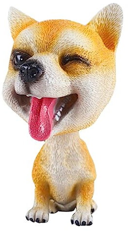Toyvian Dashboard Wackelhund Niedliches Auto Ornament Für Innenraumdekoration Gelbes Design Cartoon Hund Spielzeug Als Auto Zubehör Und Für Hundeliebhaber