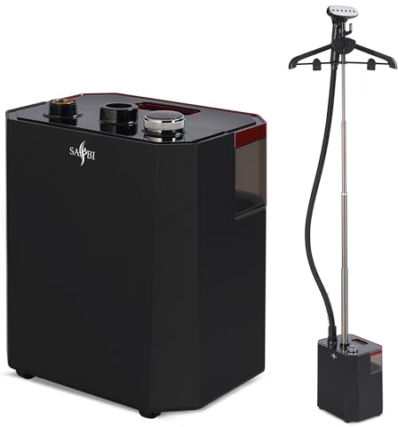 SA BI Professional Clothes Steamer 2200W for all Fabrics Steamer Clothing with a 45g/min Steam Flow Removes Wrinkles and Sterilise the Fabric Garment Steamer Upright with 60min Continuous Working Time