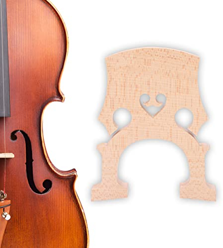 Violinbrücke, Bassbrücke Akustikgitarrenbrücke Ahornholz Cellobrücke Ersatz für 4/4 3/4 Celli (4/4)