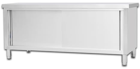 CMYAOYC Edelstahltisch, Küche Vorbereitungstisch, Metall-arbeitstisch, Edelstahl Schrank for Gewerbliche Küchen, Restaurants, Privathaushalte und Hotels (Color : Double Channel, Size : 120x50x80cm)