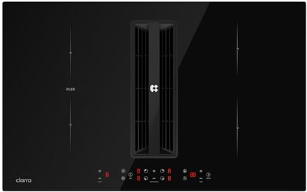 CIARRA One CBBEH834BBF Piano Cottura a Induzione con Cappa Integrata 83cm, Piano Cottura 4 Fouchi | 7kW | PowerBoost | Flex Zone | Funzione Stop&Go