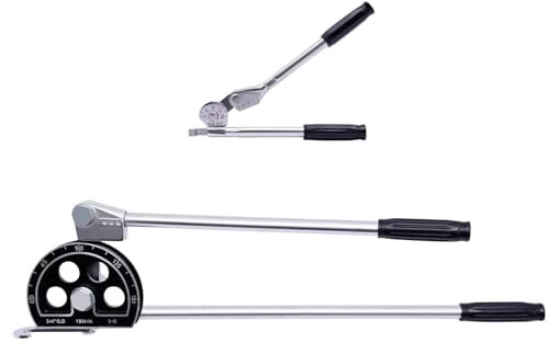 Manuale piegatubi - Strumento a cricchetto portatile 3/4 OD per tubi in rame e alluminio - Piegatubi refrigerazione HVAC per riparazione condizionatore d'aria 0-180°