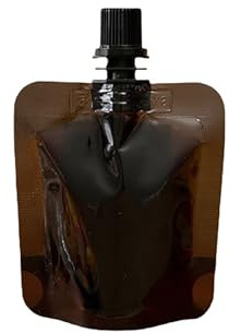 AOYEAH Paquete de 10 bolsas de almacenamiento de líquidos de 50ml, jugo/vino/leche/café líquido negro Bolsa de embalaje, con boquilla de succión fácil almacenamiento de bebidas