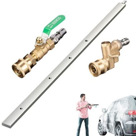 Varilla De Limpieza del Radiador del Coche, Limpia Radiadores Coche, Enjuague Radiador Y La Herramienta De Limpieza con 1/4 Pulgada Acoplamiento Rápido, Accesorios Acero Lavadora A Presión