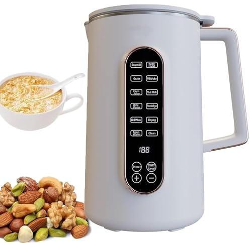 Mylk Nut Milk Maker 1000ml, 8-in-1 Automatic Soy Milk Machine & Almond Wall Breaker with Delay Start, Keep Warm & Auto Clean Function for Home
