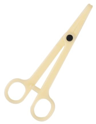 Beavorty Pinze Monouso per Piercing 5 Pezzi in Plastica Beige, Morsetti Regolabili per Piercing a Lingua, Naso, Sopracciglia e Labbra, Strumenti Sterili Professionali per Uso Personale