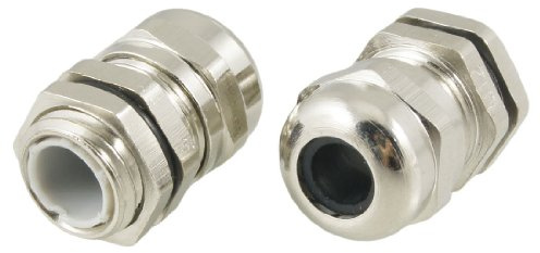 sourcing map 2 Stück M12 3,0–6,5 mm wasserdichte Kabelverschraubung | Aus Edelstahl