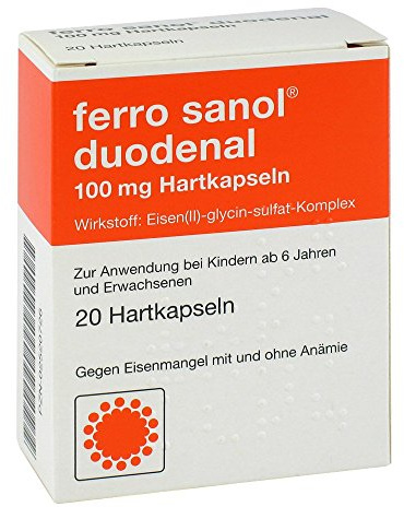 Ferro sanol duodenal 100mg 20 stk
