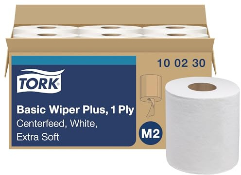 Tork Centerfeed Paper Wiper White M2, High Absorbency, 6 x 305 Sheets, 100230