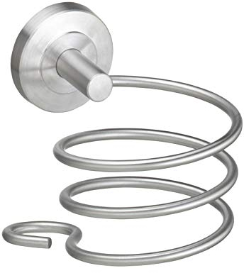 AMARE Haartrocknerhalter, Silber, Fönhalter aus Edelstahl