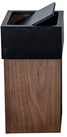 MYBA Poubelle Poubelle en Bois Square Poubelle de Recyclage écologique Originale Poubelle Poubelles en Papier 30 litres (7,9 gallons) dans/Extérieur Corbeille à Papier (Color : Brown)