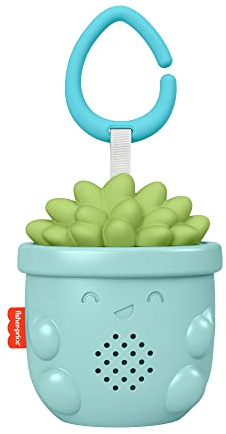 Fisher-Price GRV07 - Beruhigende Pflanzenspieluhr für unterwegs, Tragbarer Klangerzeuger, Babyspielzeug ab 0 Jahren