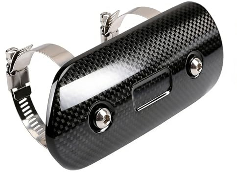 Universal Motorrad Auspuffblende Hitzeschild (Größe 146 x 63 mm) | Motorrad Auspuff Schutz für ATV Scooter Pit Dirt Bike Motocross Enduro Supermoto