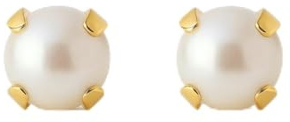 Pendientes bebé niña mujer oro - 9K, oro amarillo, perla de agua dulce, 3mm, preparado con estuche regalo, cierre de rosca, fabricados en España. Modelo Pearl de la marca Smalliful.