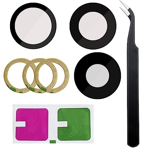 CKANDAY 3 Stück OEM Original Rückkamera Saphirglas Objektiv Ersatz Kompatibel mit iPhone 13 Pro 6,1 Zoll / 13 Pro Max 6,7 Zoll + Kleber vorinstalliert + Reparaturpinzette Werkzeugset