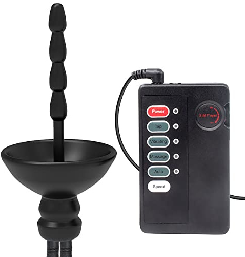 JFRong Elektrische Penis Plug Dilator Silikon Harnröhren Dilatator Harnröhrensonde Set Prostata Masturbation Massage Eichel Elektro Shock Estim Stimulation SM Erotik Sexspielzeug für Männer(5mm)