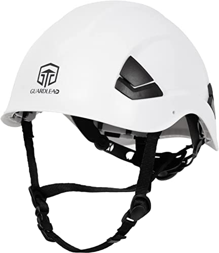 Casco de seguridad ventilado, casco de seguridad con casco industrial EN 397, casco de trabajo homologado ANSI Z89.1 para la industria y la construcción (blanco)