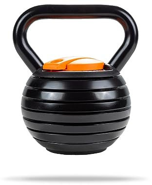 GymBeam Kettlebell Regolabile da 4,5-18 kg, Set di Kettlebell per Sollevamento Pesi, Strumenti di Allenamento in Ferro e ABS per Forza e Cardio, Ideali per Squat, Deadlift, Bench Press, KB Swing