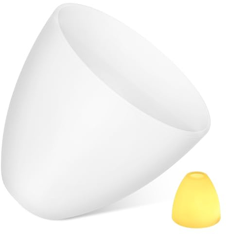 DOITOOL Ersatz Lampenschirm Aus Glas E27 Mit 4,2cm Loch Durchmesser Für Decken Und Pendelleuchten Glas Abdeckung Mit Weicher Lichtstreuung Für Schlafzimmer Und Wohnzimmer