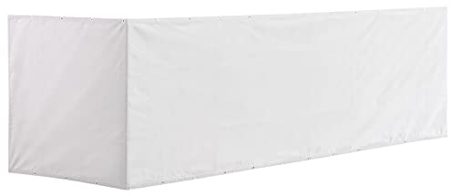 Timizi Balkon Sichtschutz Balkonabdeckung 140x200cm, Blickdichte Balkonverkleidungen Winddicht UV-Beständig Reißfest Pool Verkleidung für Balkon,Terrasse,Garten,Pool usw. - Weiß