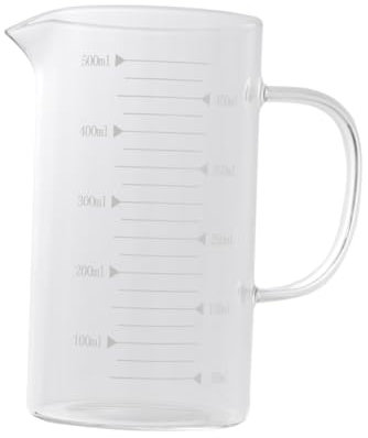 BESTonZON Wein Messbecher Alkohol Messbecher Kuchenbehälter Mit Deckel Ml Labor Messskalenbecher Mischbecher Mit Ausguss Messbehälter Messen Tasse Glas
