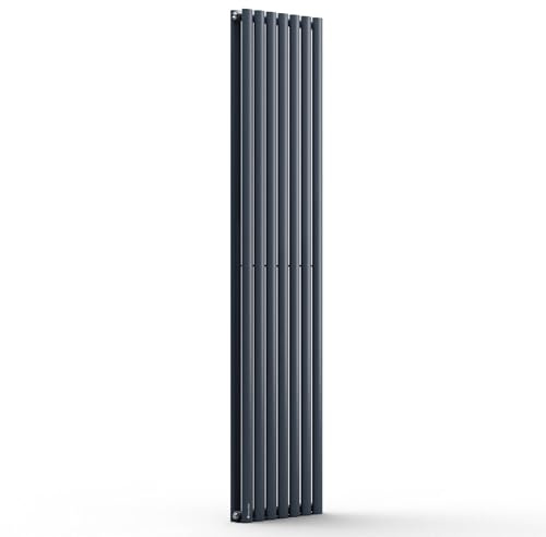 blumfeldt Radiateur Eau Chaude Design, Radiateur Vertical Eau Chaude pour Chauffage Maison, Faible Conso d'Energie, Silencieux, Chauffage Mural 691W pour Salle de Bains, Seche Serviette Eau Chaude