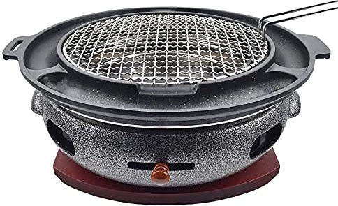Umiup BBQ Barbeque Griglia per Barbecue, BBQ, Griglia A Carbone Multifunzionale Senza Fumo, Fornello per Carne Barbecue in Ghisa, Casa/Commerciale/Ristorante (Colore : K)