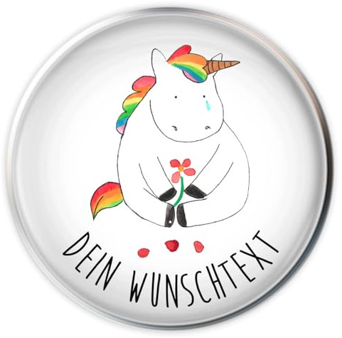 Mr. & Mrs. Panda Waschbeckenstöpsel selbst gestalten Einhorn Traurig - Personalisierte Geschenke, Personalisierter Stöpsel, Einhörner, Liebe, Abflussstöpsel mit Namen, Unicorn, Badstöpsel, Freunde