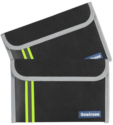 2 Stück Feuerfeste Tasche, Kleine Feuerfeste Geldtasche (12,7 x 20,3 cm 6500 °F), Feuerfeste Brieftasche, Bargeldschutztasche - Wasserfeste Sichere Tasche für Wertsachen