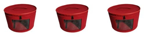 Ronlok 3X Hutschachtel Organizer Runde Hutschachteln Faltbare Hut Aufbewahrungstasche mit Staubdichtem Deckel GroßE Hut Aufbewahrungsbox Hutschachteln D