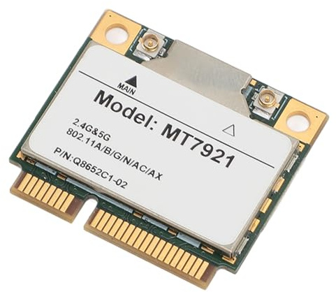 Scheda di Rete Wireless WiFi 6, 5GHz 1200Mbps, 574Mbps 2,4GHz Mini PCIE 5.2 Scheda Wireless WiFi 6 per 10 11, Trasferimento Dati più Veloce, Copertura Estesa