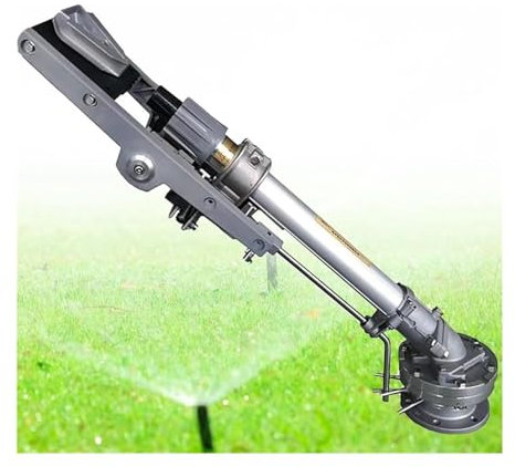 ERVDKXCOI Pistola de riego agrícola,Pistola de riego de Gran Aspersor de riego agrícola con Juego de boquillas de Repuesto, rotación automática de 360°, for regar césped y jardín