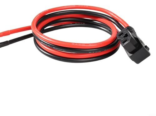 ZYNCUE Câble d'alimentation en silicone cuivre 8AGW - Fil en silicone souple avec terminal en cuivre pur isolant - Gaine en caoutchouc pour scooter électrique (100 cm)